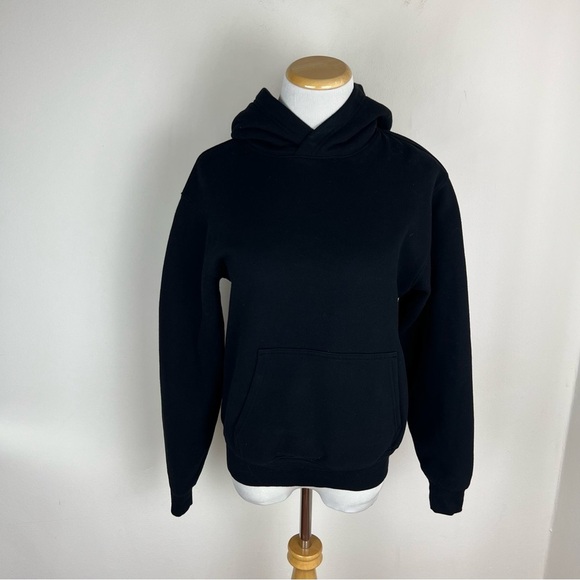 Aritzia Sweatfleece Perfect Black Hoodie Sweatshirt Size XS - Picture 2 of 5